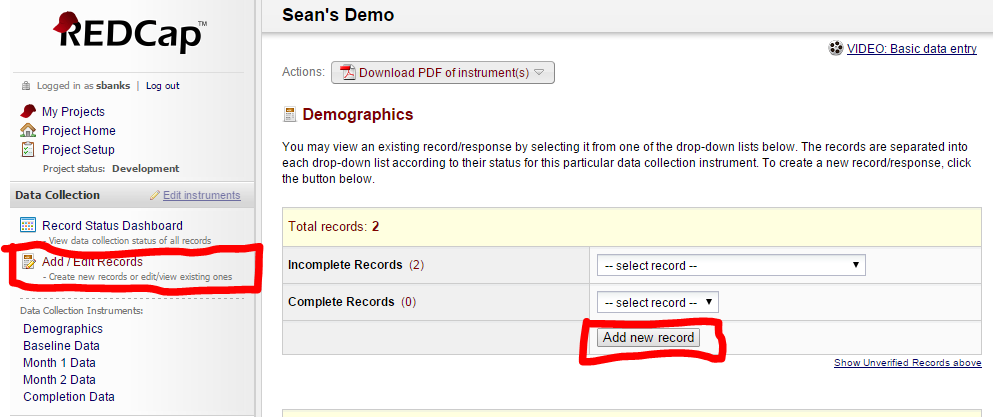 Data Collection Forms